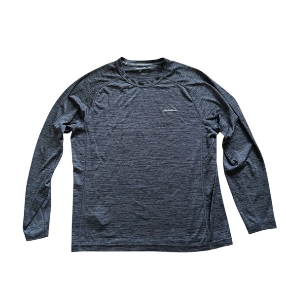 Eddie Bauer Performance "Free Dry" Gray Long Sleeve Active Shirt Men's Large - Picture 1 of 8